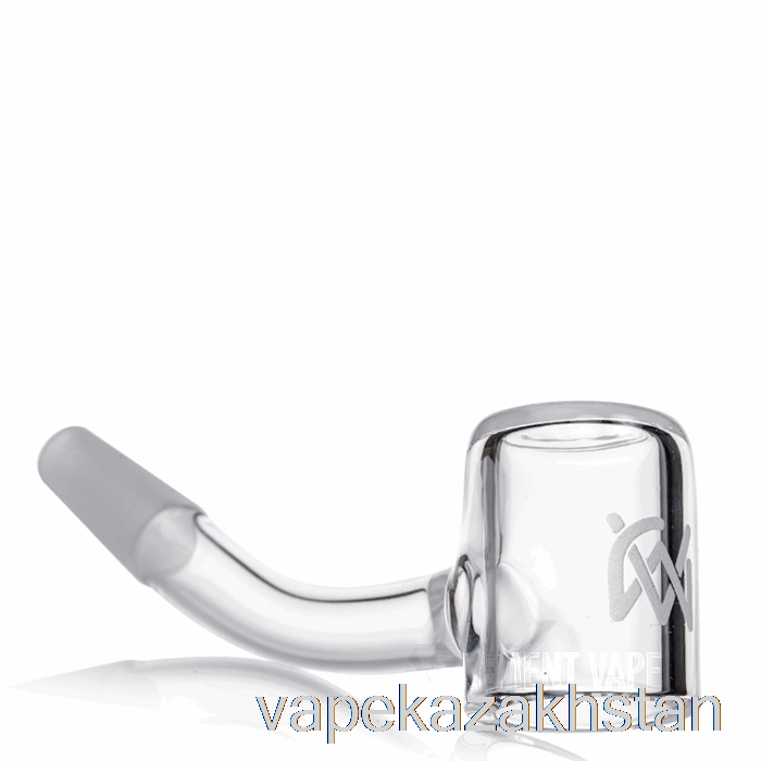 Vape Smoke MJ Arsenal 10mm PREMIUM QUARTZ 45o Bucket Banger Silver - HALF WELD